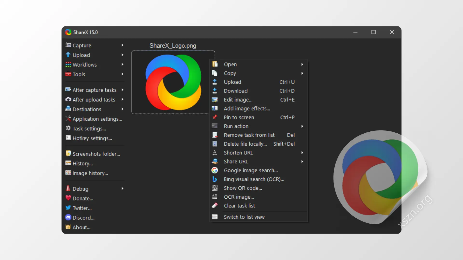 “ShareX”屏幕截图