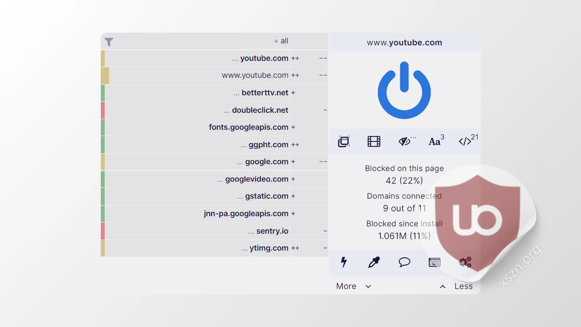 “uBlock Origin”屏幕截图