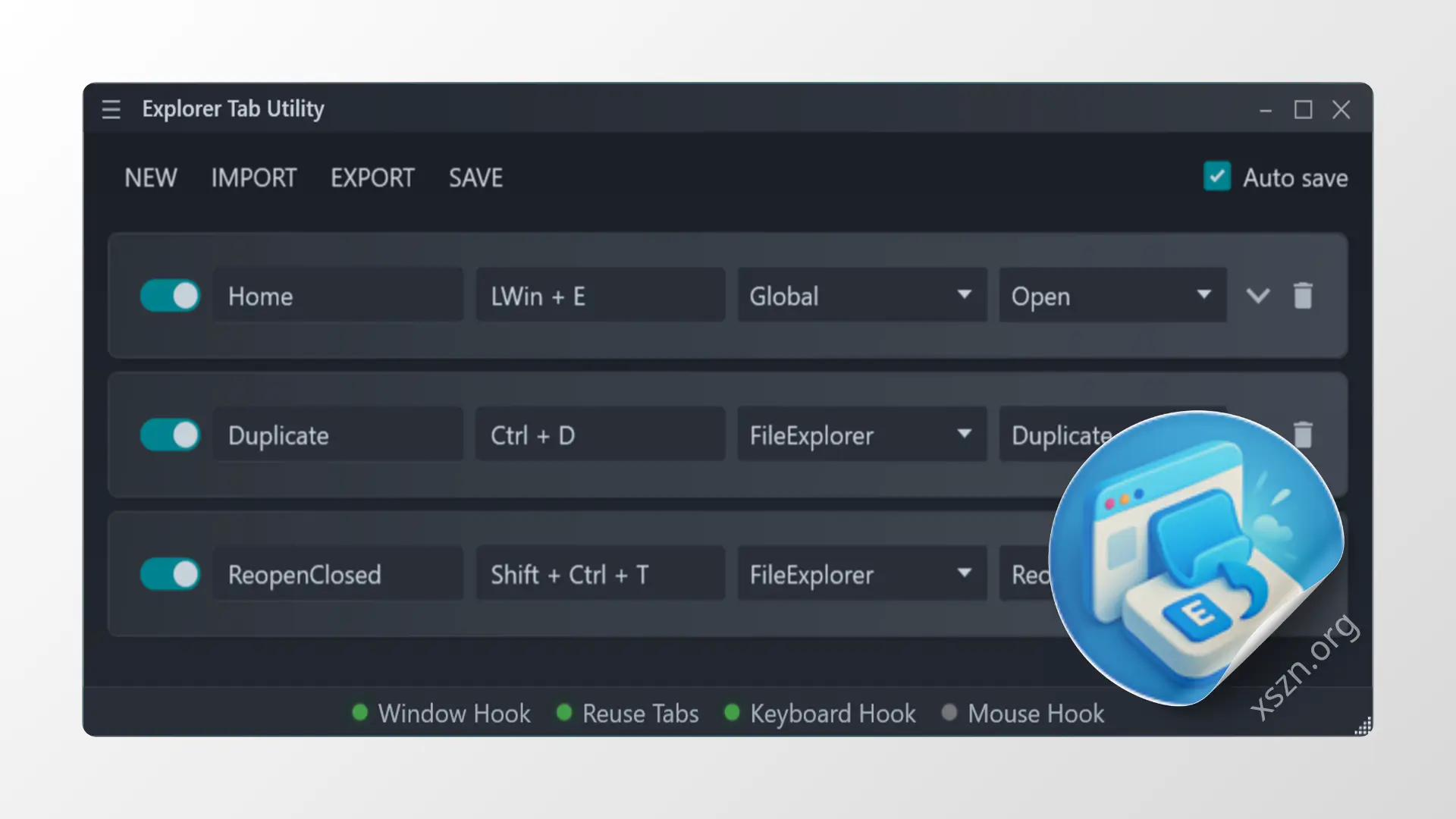 Explorer Tab Utility
