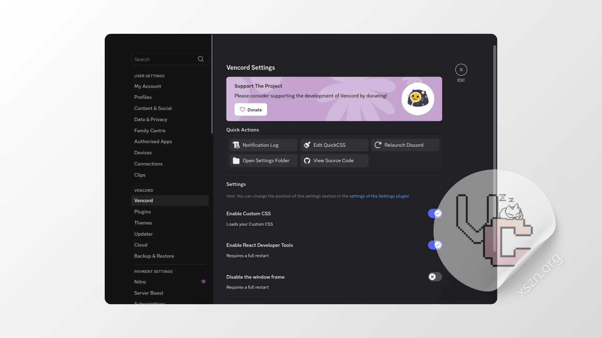 “Vencord”屏幕截图